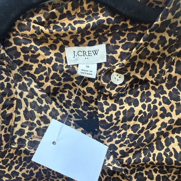 J. Crew Leopard Print Button-Up Shirt S - Picture 2 of 3